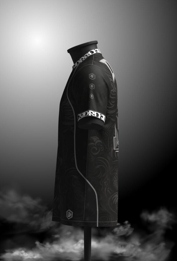 Camiseta Deportiva Dreki Dragón Negra y Gris