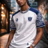 1 CAMISETA AZUL Y BLANCO